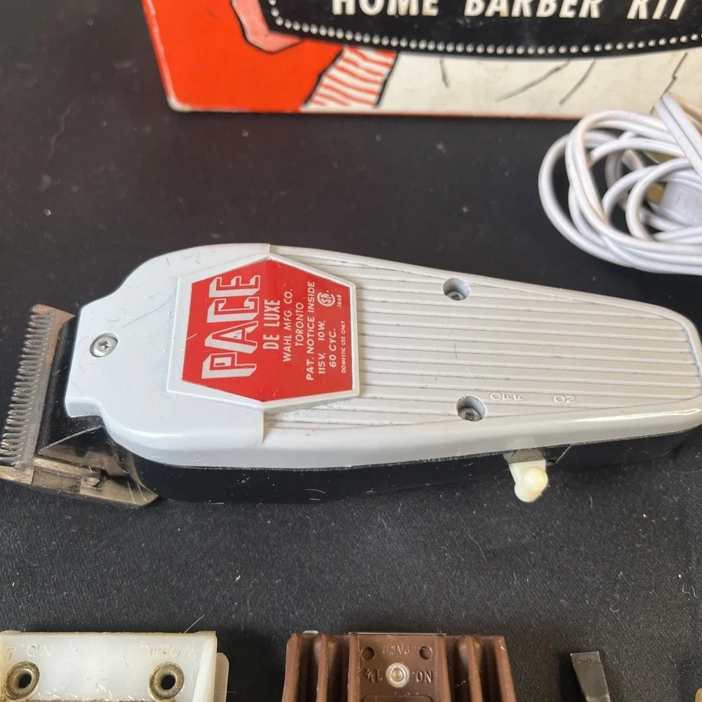 Vintage Pace De Luxe Home Barber Kit Clippers No. 126 By Wahl & Accessories